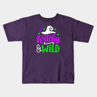 Witchy Wild Halloween Kids T-Shirt